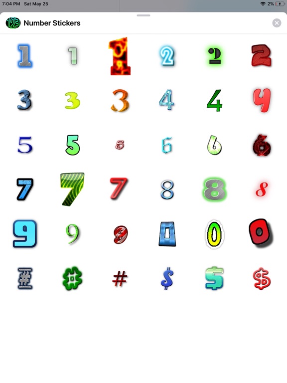 Number Sticker Pack