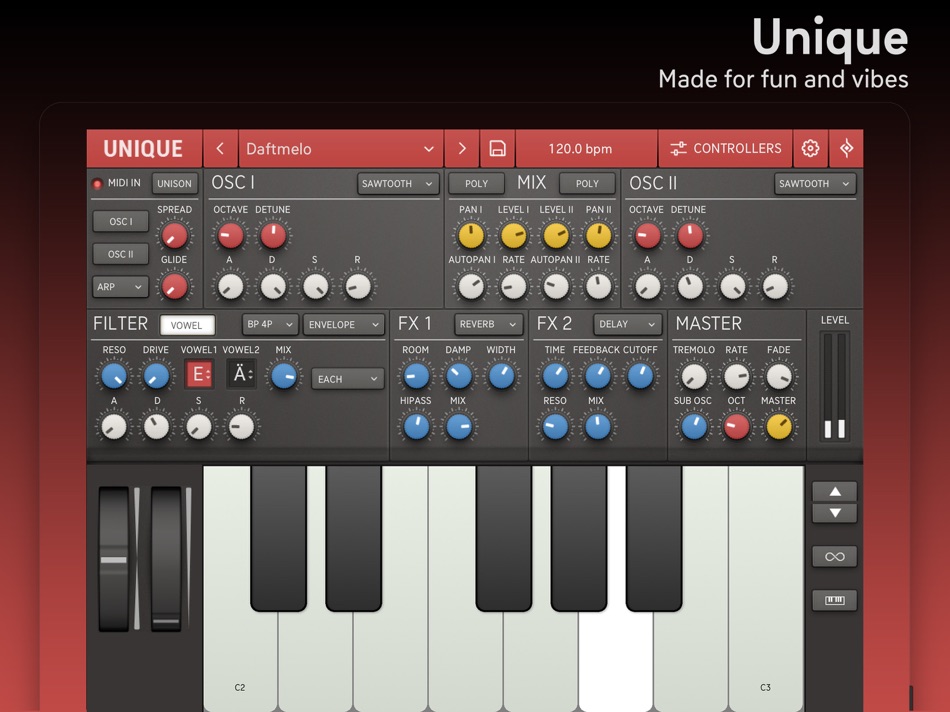 #1. Unique for iPad - Analog Synth (iOS) 由: Sugar Bytes GmbH