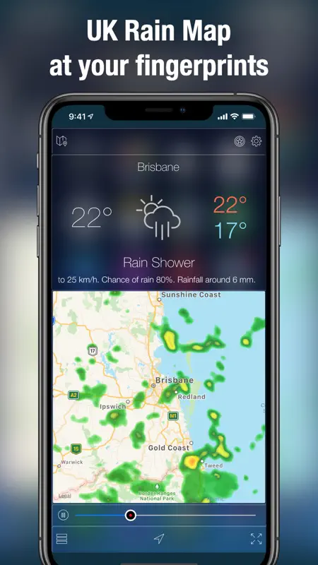 Rain Radar Live: Weather Map + screenshot 1 of 5