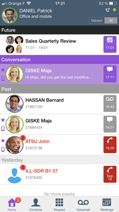 OpenTouch Conversation Plus Screenshot