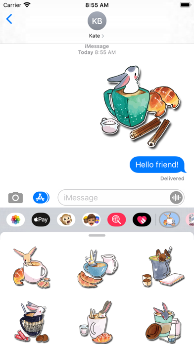 Tea Time Bunny Stickers Screenshot