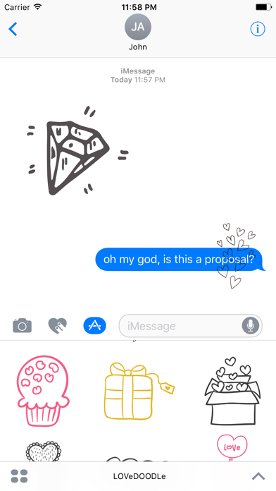 How to cancel & delete LOVe DOODLe Stickers for iMessage from iphone & ipad 3