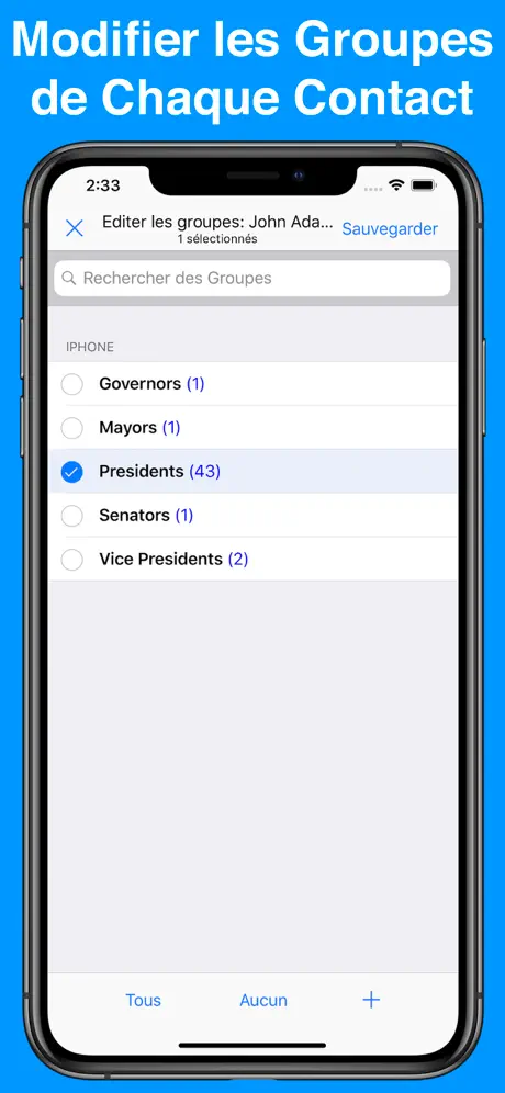 A2Z Contacts et Groupes