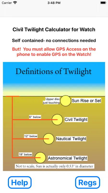 Civil Twilight for Watch screenshot 1 of 3