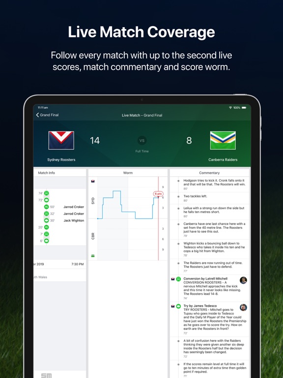 Screenshot #4 pour League Live for iPad: NRL news