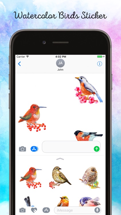 Watercolor Beautiful Birds screenshot-3