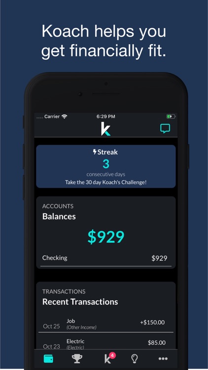 Koach: Get Financially Fit screenshot-0