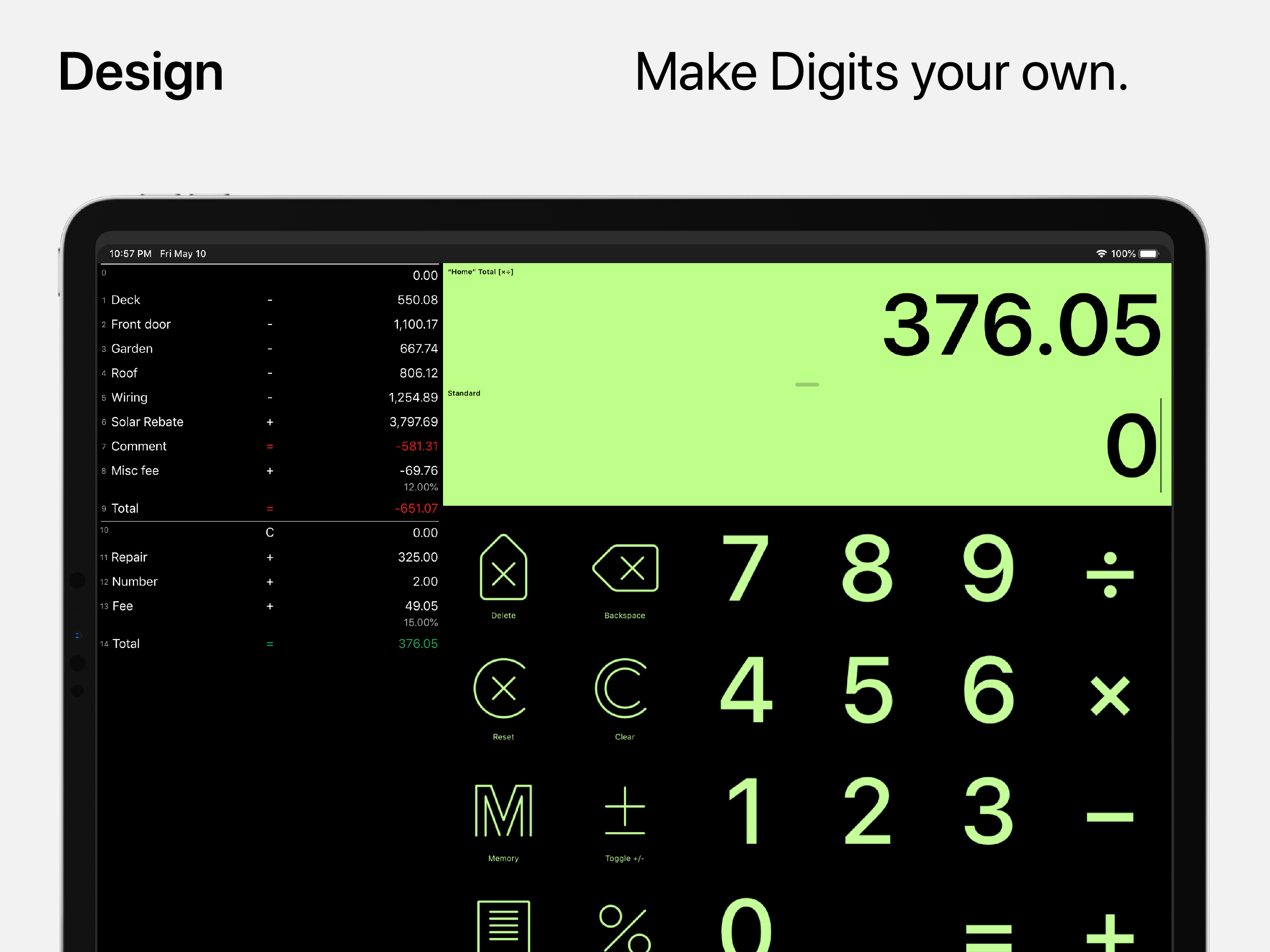 Digits Basic Tape Calculator screenshot 10