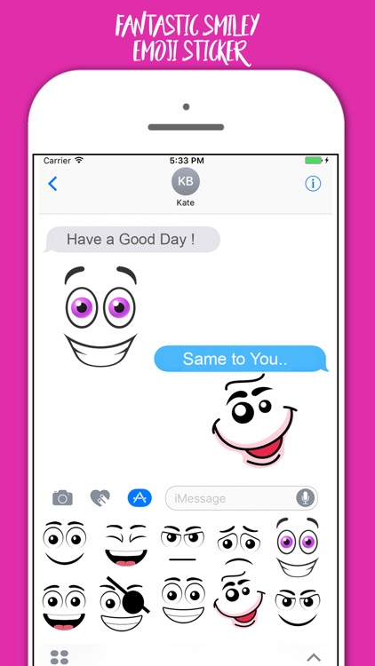 White Smiley Stickers For YOU screenshot-3