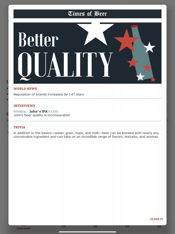 Strategy with a Beer