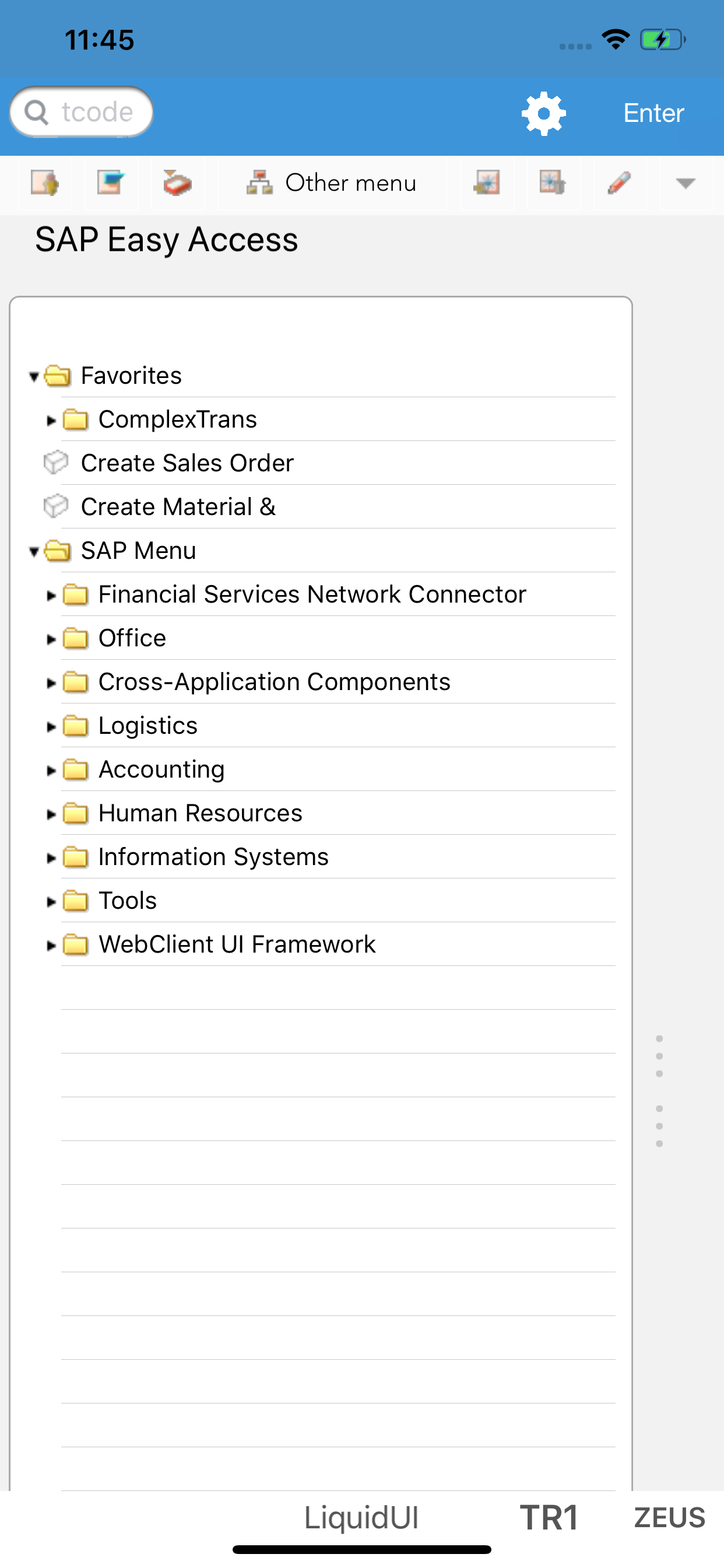Liquid UI Client for SAP