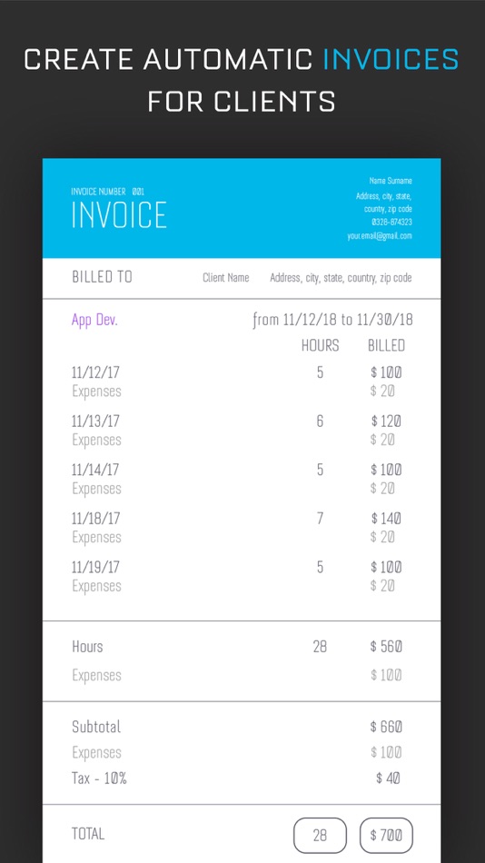 #5. Hours Tracker: Work Scheduling (iOS) 由: Toto Ventures Inc.