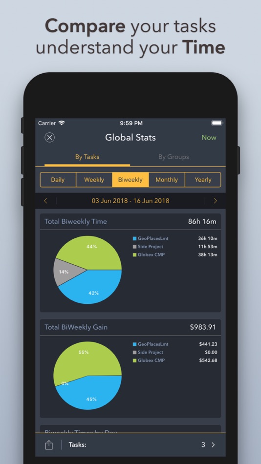 #2. Timelogger: Time Tracking (iOS) 由: Filipe Martins