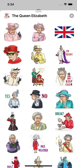 Game screenshot The Queen Elizabeth Stickers apk