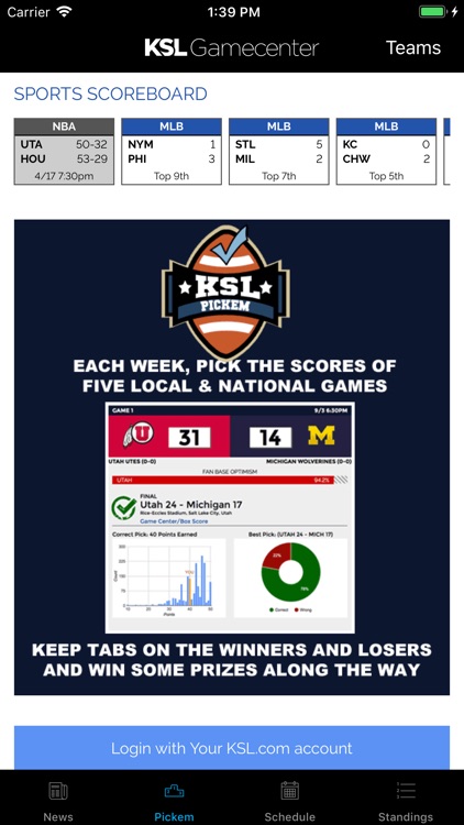 KSL Gamecenter: Utah Sports