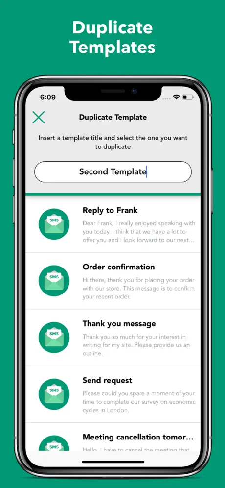 SMS Templates - Text Messages