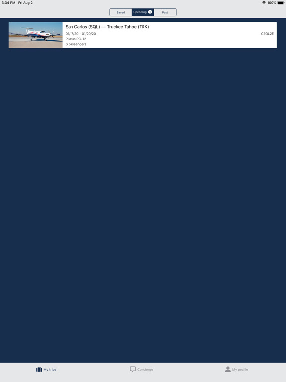 Moment - Practical Private Jet iPad screenshot 1 - Travel app