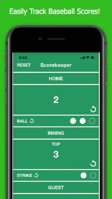 Screenshot #1 pour Baseball Score Keeper Calc