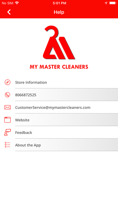 My Master Cleaners Mobile Screenshot