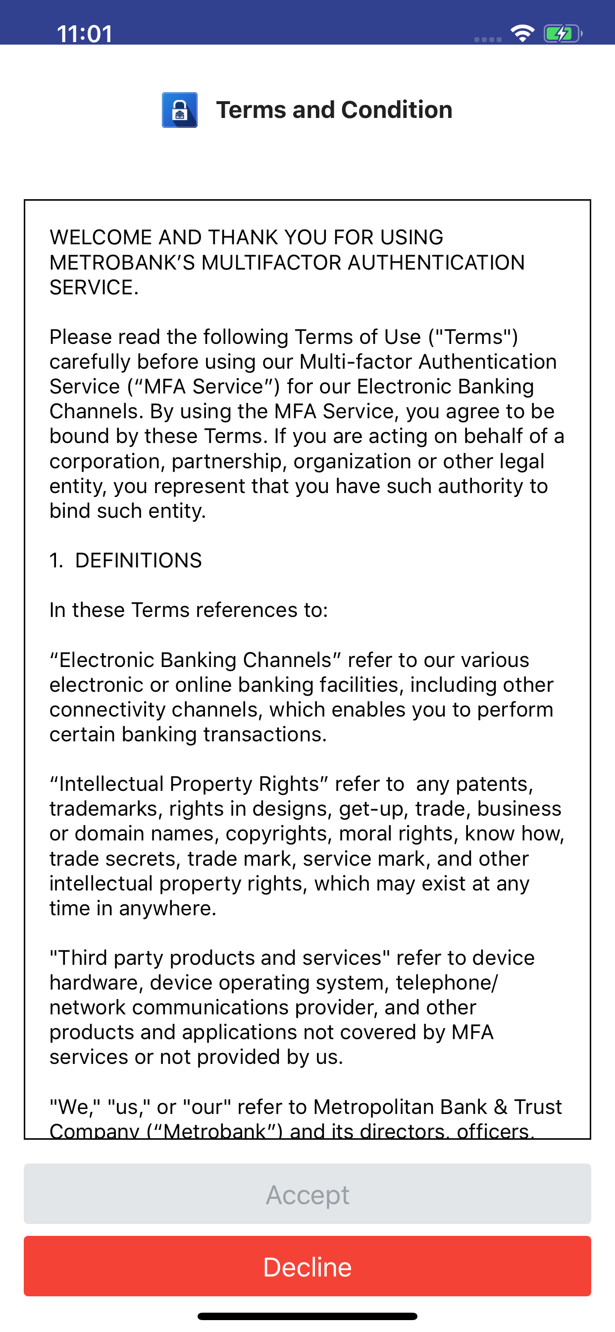 Metrobank Authenticator