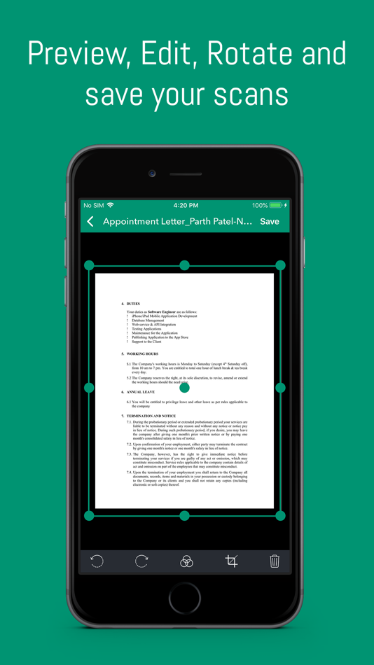 #2. Doc Scanner - Documents (iOS) 由: AppAspect Technologies Pvt. Ltd.