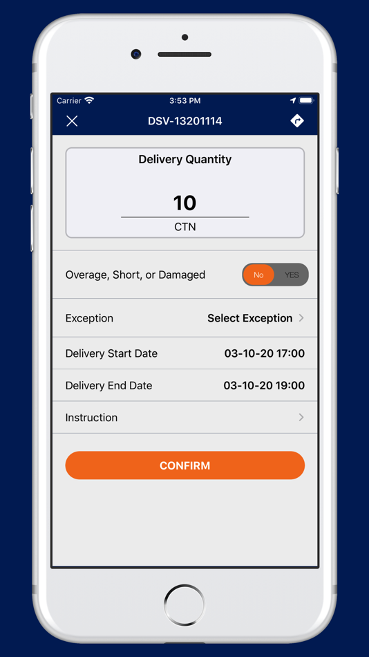 #3. DSV DELIVERY (iOS) Podle: SensorTransport Inc