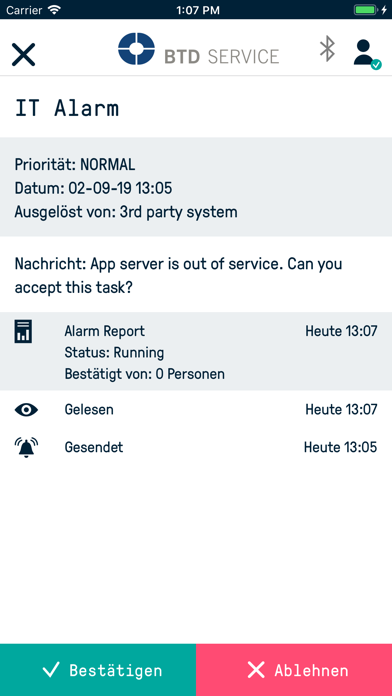 BTD ALARM screenshot