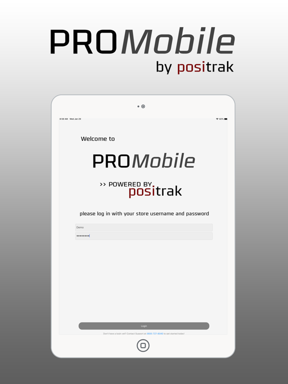 Positrak Pro Mobile iPad screenshot 1 - Business app