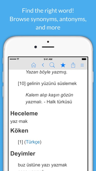 Turkish Dictionary & Thesaurus Screenshot