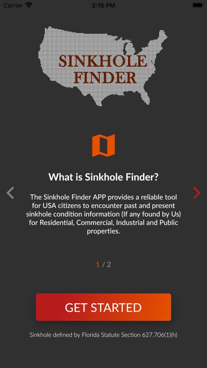 Sinkhole Finder App