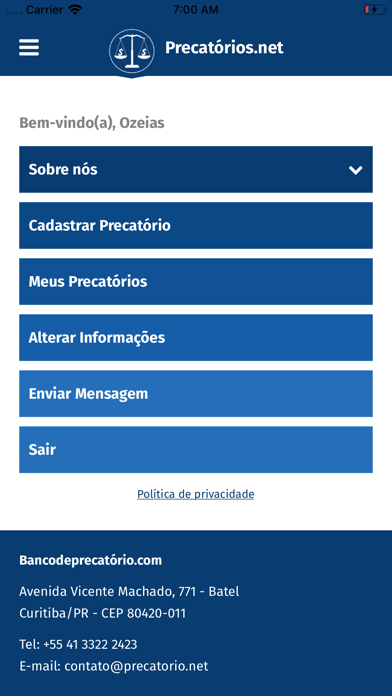 Screenshot #1 pour Precatórios App