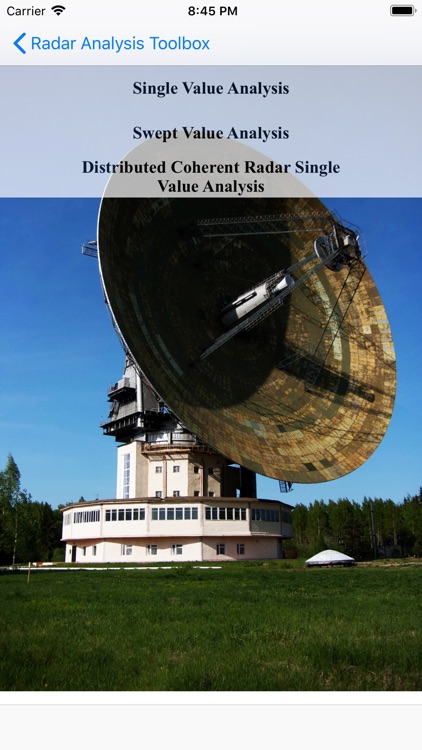 Radar Analysis Toolbox