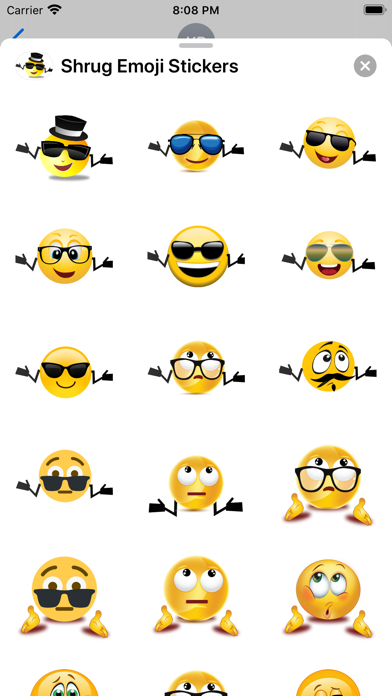 Shrug Emoji Sticker Packのおすすめ画像2