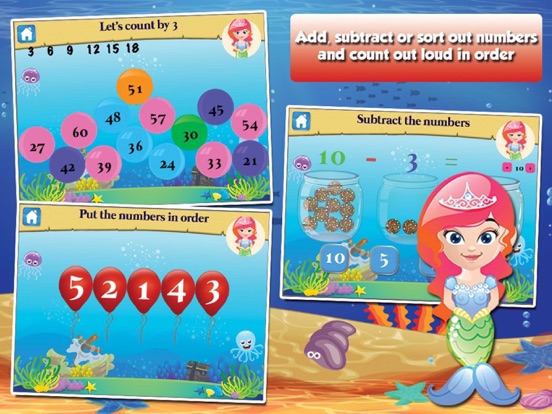 Mermaid Princess Grade 1 Games iPad screenshot 2 - Education app