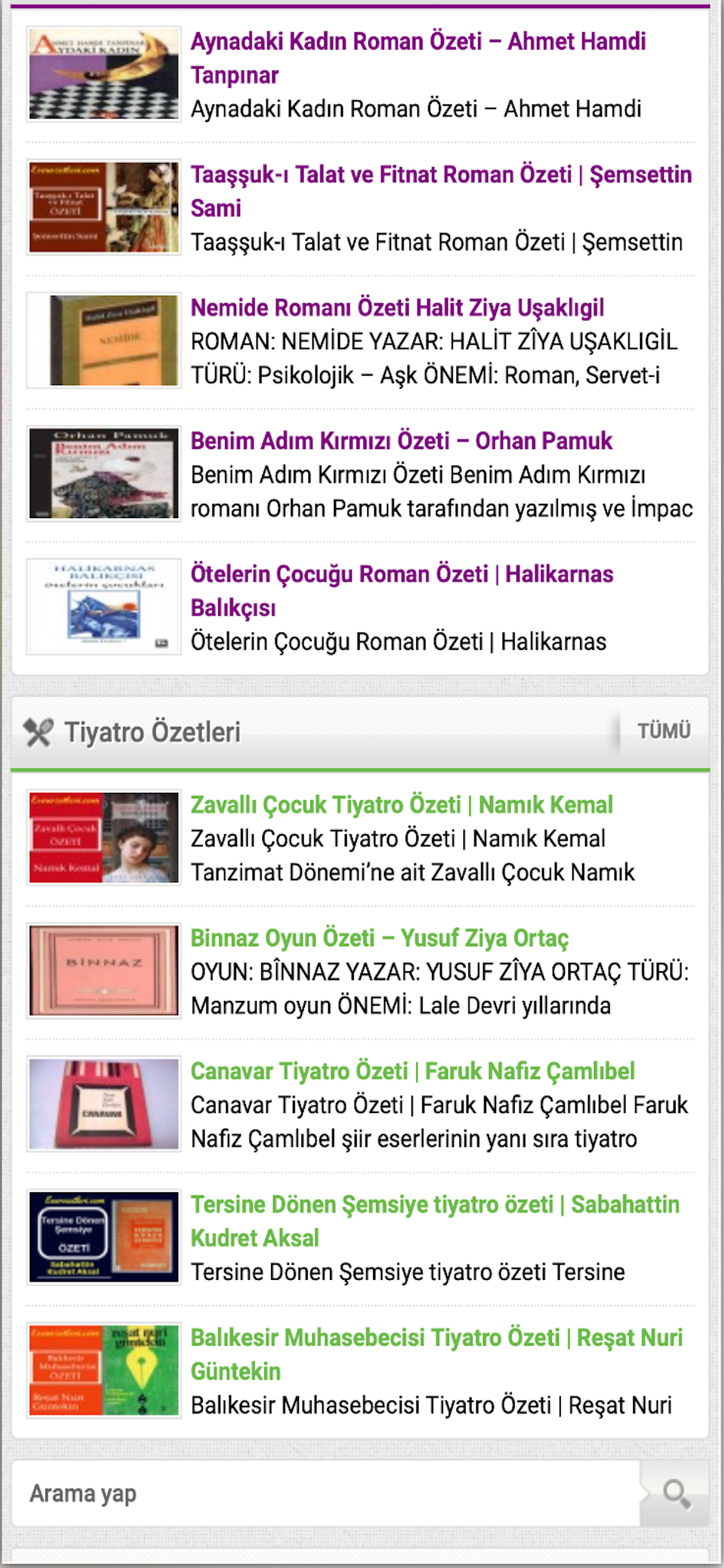 Eser Özetleri screenshot 3