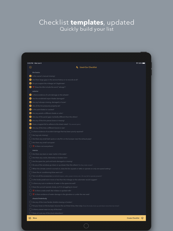 Recheck! iPad screenshot 5 - Productivity app