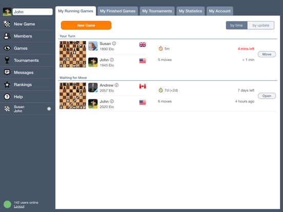 Chess Online @ shredderchess iPad app afbeelding 5