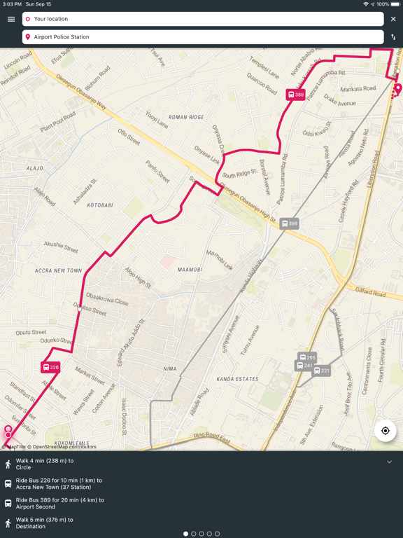 Trotro iPad screenshot 6 - Navigation app