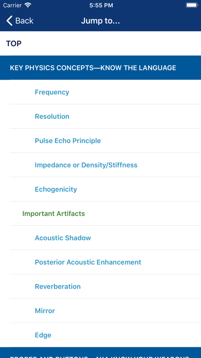 Point of Care Ultrasound Guide Screenshot