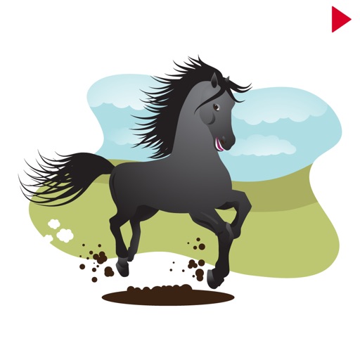 Black Horse Cowboy Stickers icon