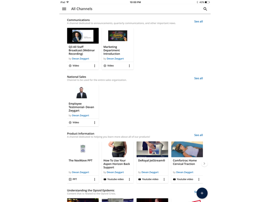 Zynex Medical iPad screenshot 2 - Productivity app