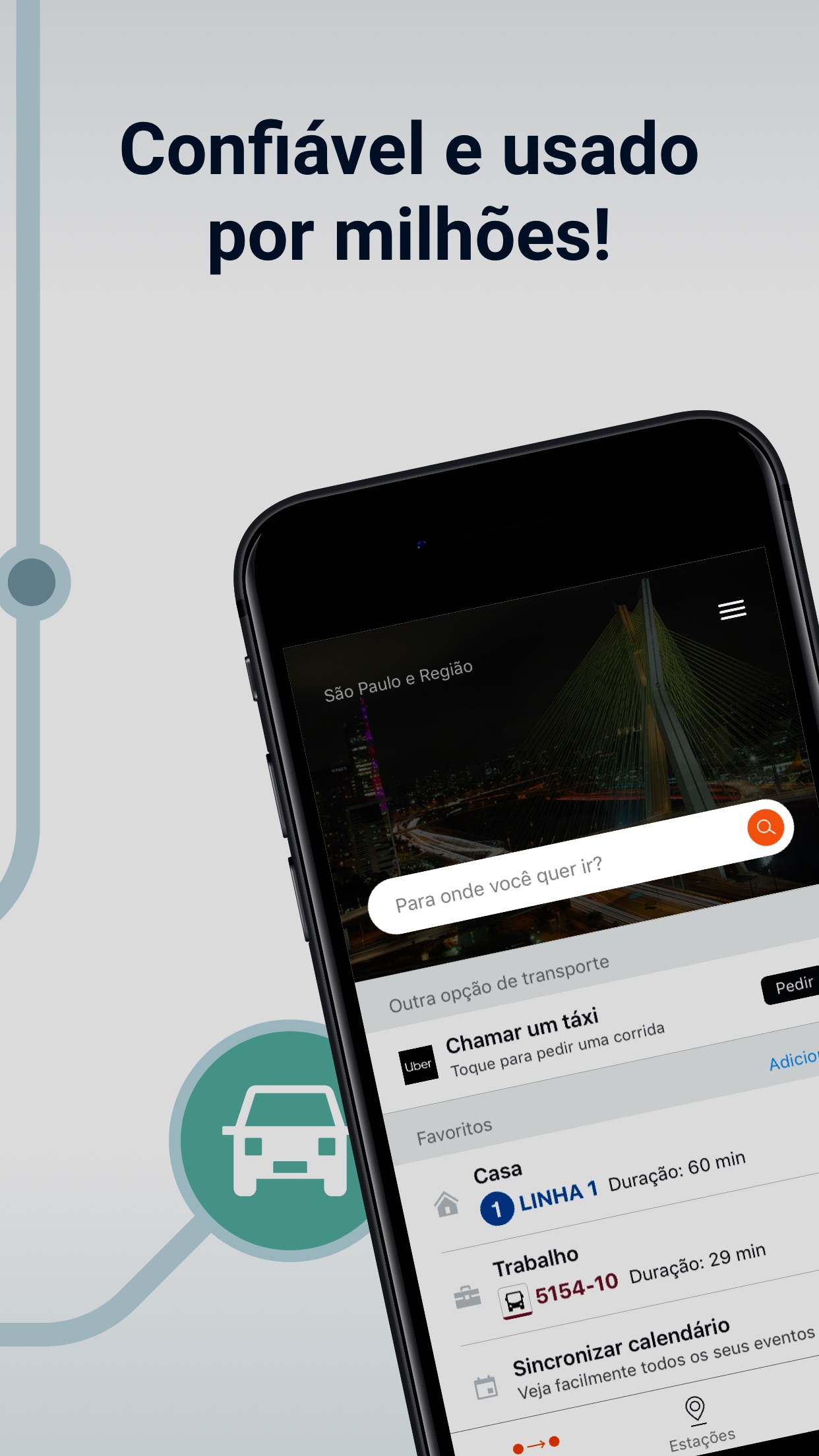Screenshot do app Moovit: Transporte Público