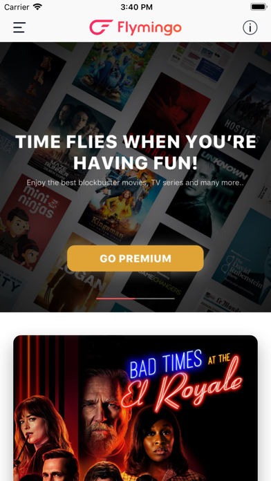 Flymingo: Movies, TV Shows... iPhone screenshot 1 - Entertainment app