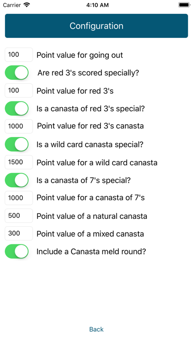 Hand and Foot Calculator Screenshot