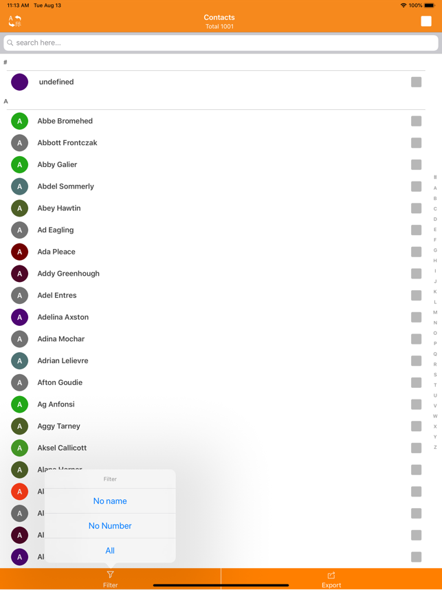‎Export & Backup Contact Screenshot