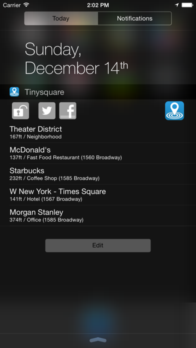 Tinysquare for Foursquare Screenshot