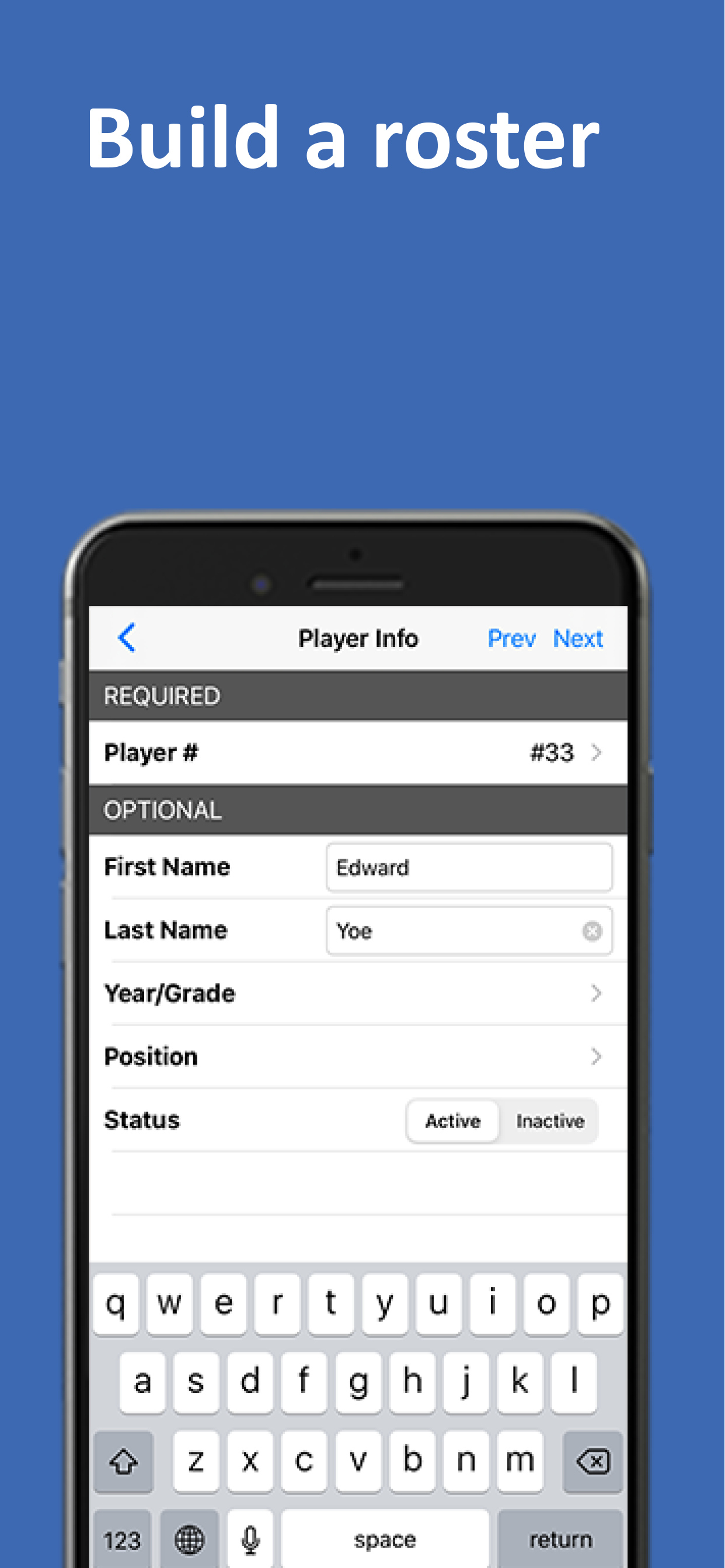 Basketball Scorebook + Stats