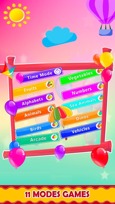 Pop Balloon Fun For Kids Games iPhone screenshot