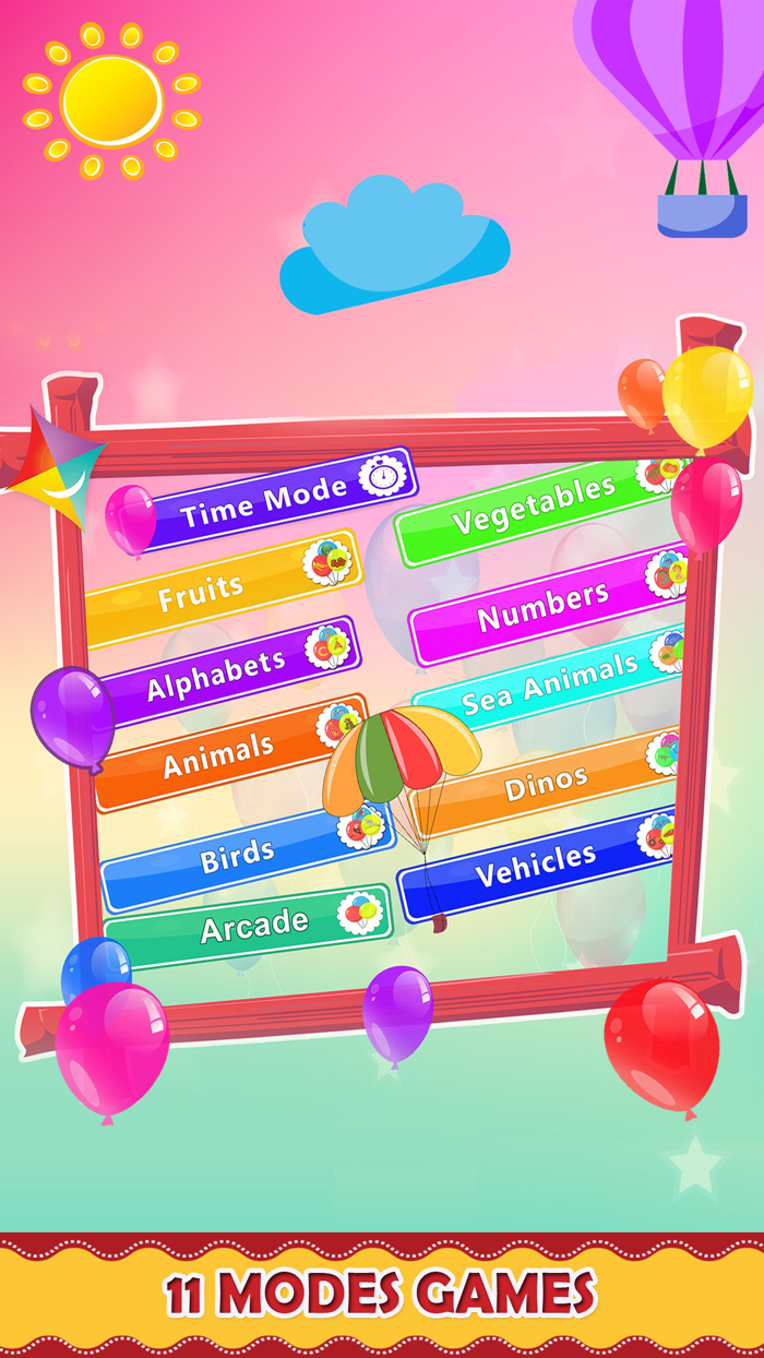 Pop Balloon Fun For Kids Games