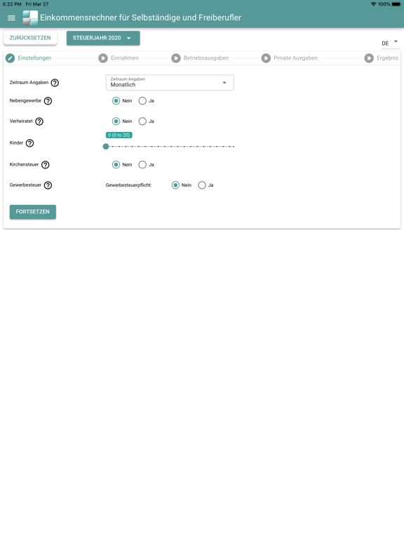 Screenshot #5 pour Selbständigen Rechner